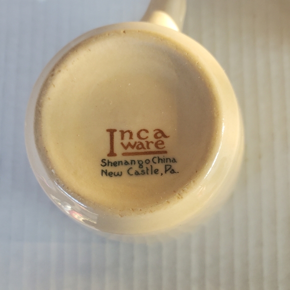 VINTAGE NESTLE'S INCA WARE COFFEE CUP, SET Of 4 SHENANGO CHINA, NEW CASTLE, PA - Picture 4 of 7